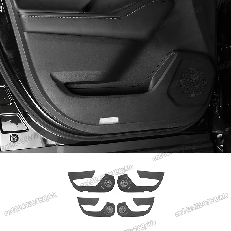 

carbon fiber leather car door anti-kick protector mat for toyota highlander 2020 2021 2022 2023 accessories interior styling