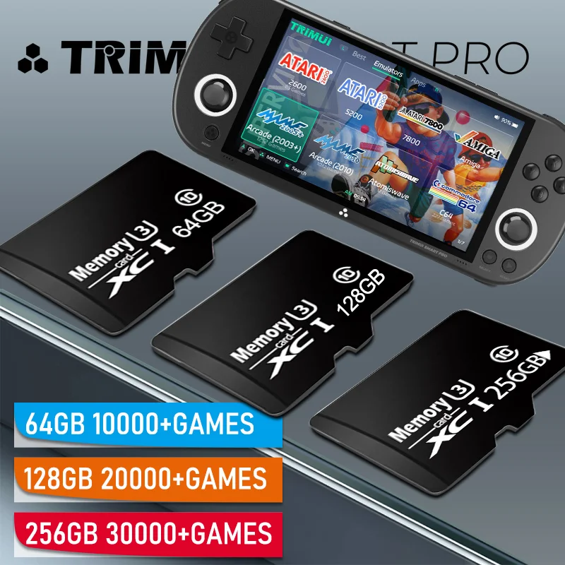 Trimui Smart Pro Game System Card TF 64/128/256 Карта памяти 50+ эмуляторов 30000 Ретро-игр SD-карта для pro