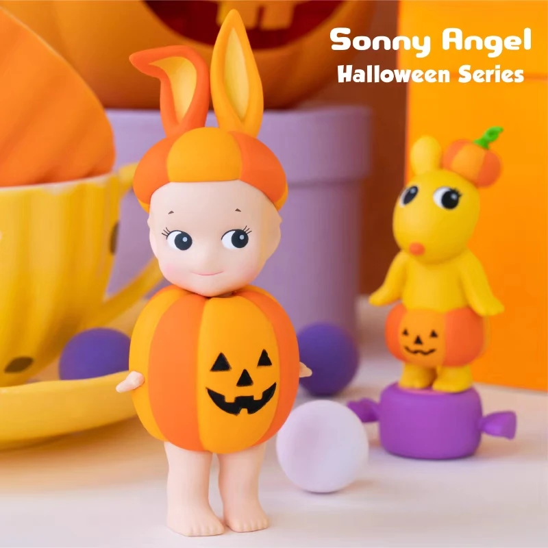 

Sonny Angel Halloween Series Blind Box Cute Random Ghost Pumpkin Witch Limited Edition Scene Decoration Handmade Doll Gift