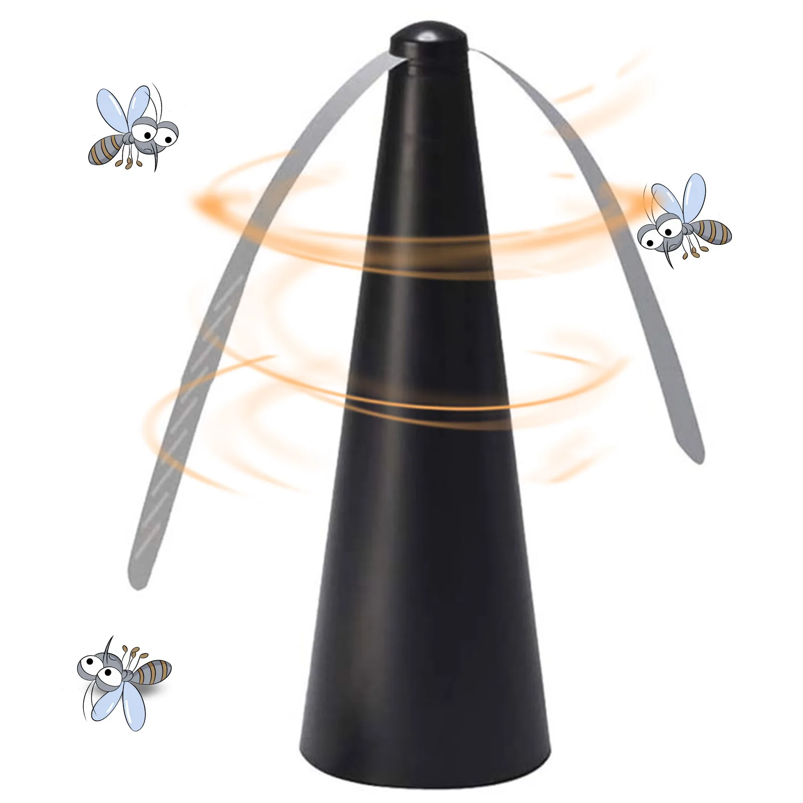 

Fly Fan Soft Blades Automatic Flycatcher Food Protector Silent Keep Away From Flies USB For Outdoor Home Kitchen Picnic Table