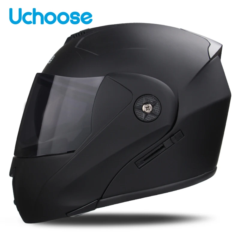 

Мотоциклетный шлем Uchoose с двойным объективом, модульный откидной шлем с козырьком, сертификация DOT