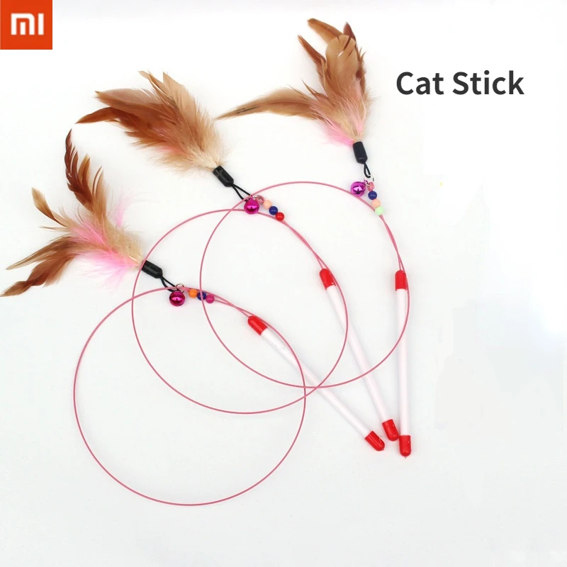 

Xiaomi Cat Stick Cat-teasing Rod with Ring Feather Sounding Bell Cat Interactive Training Toys Pet Supplies Kitten Entertainment