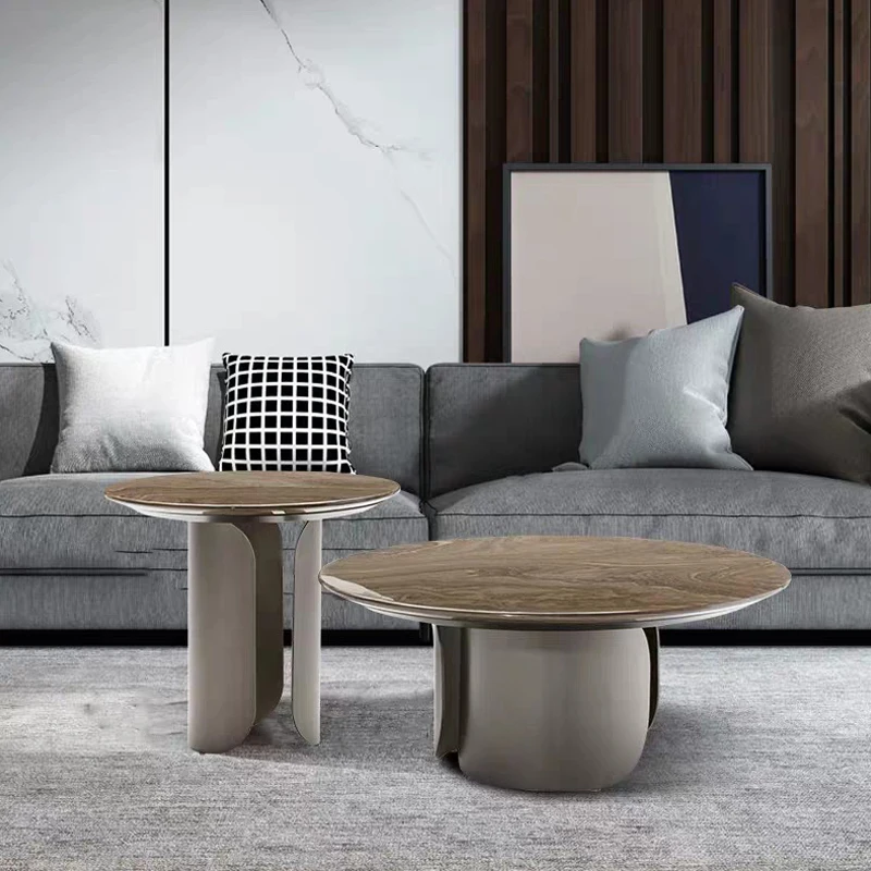 

Итальянские искусственные роскошные мраморные круглые журнальные столики и кофейные столики в минималистичном стиле