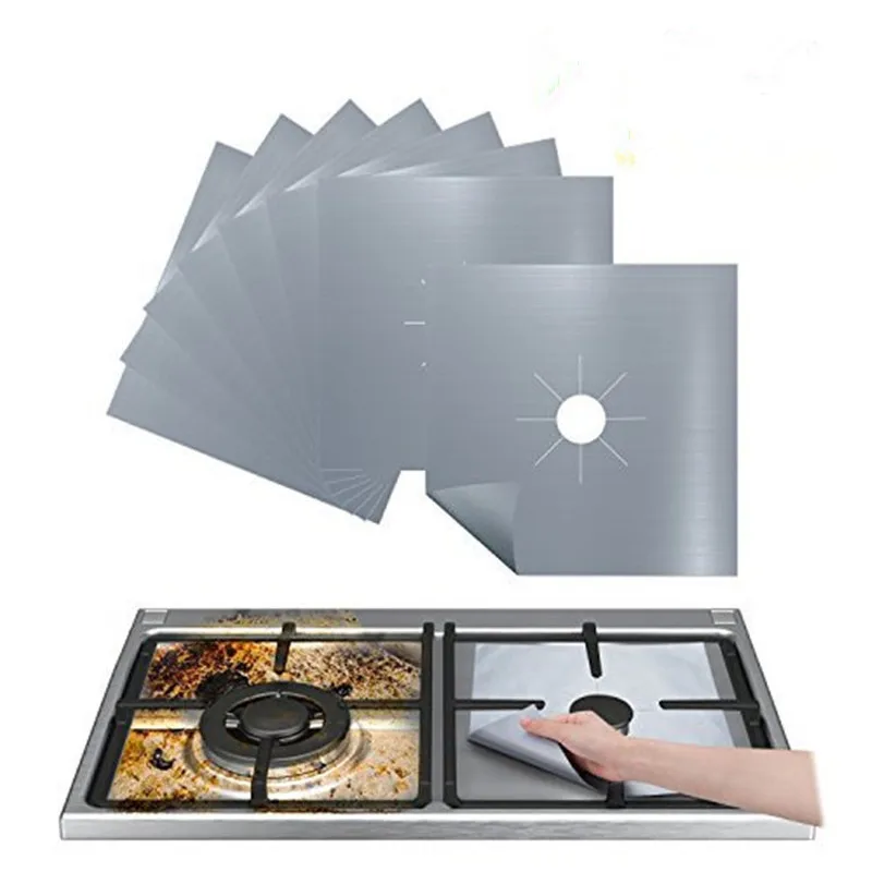 1/4PC Stove Protector Cover Liner Gas Stove Stovetop Burner Cookware Parts Kitchen Accessories Mat Cooker Cover
