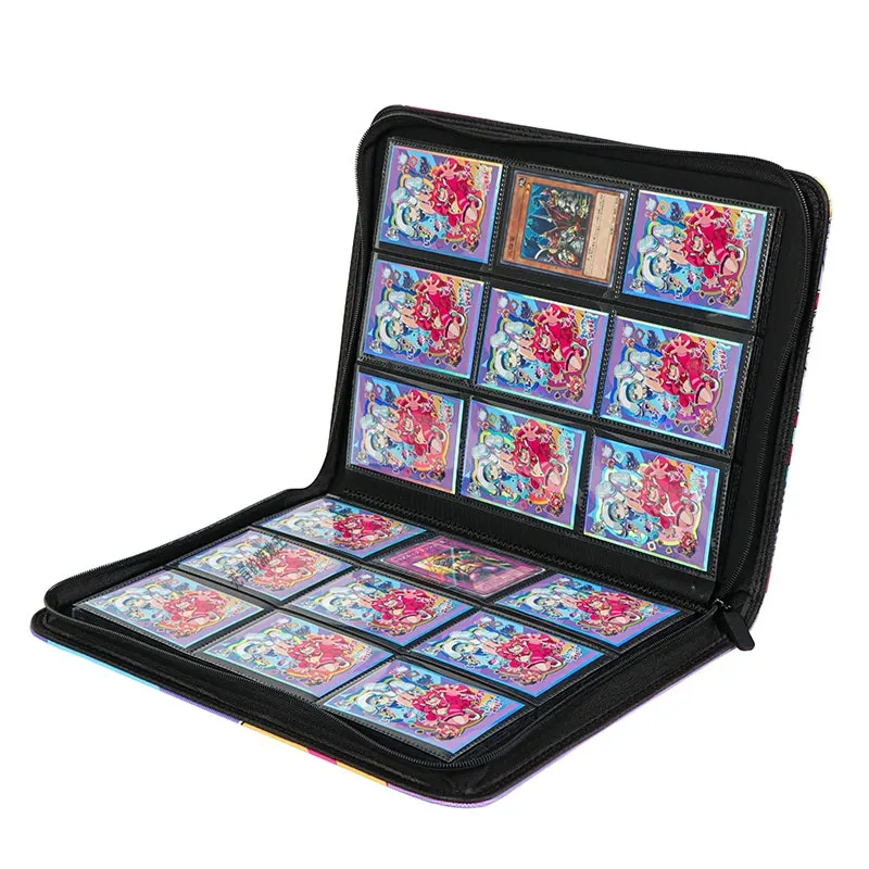 9 карманов аниме карточки альбомы Премиум папка с молнией для 360 карт боковые