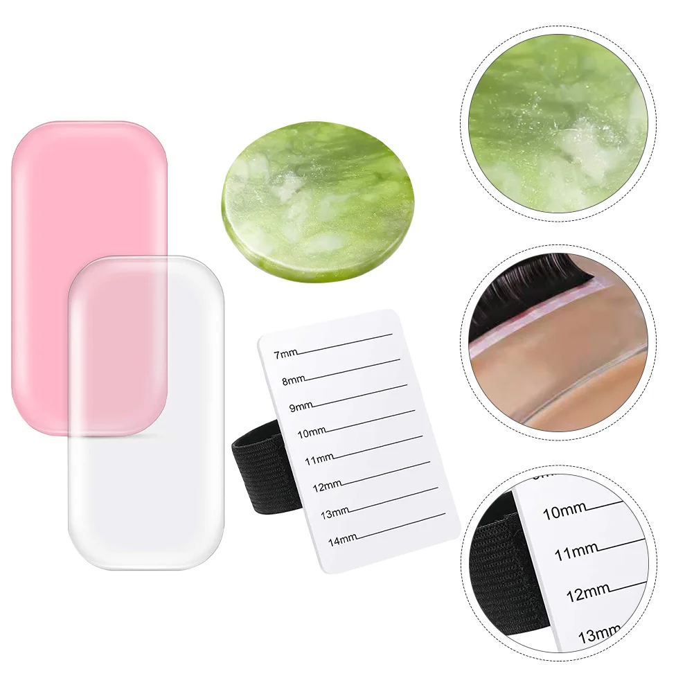 

1Set Salon Eyelash Grafting Accessory Lash Pad Pallet Eyelash Extension Hand Plate Eyelash Glue Holder Lash Pallet Holder
