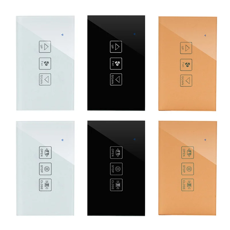 

Us Smart Dimming Curtain Switch Wifi Smart Curtain Style Smart Touch Switch Ac90-240v Fan Switch For Google Home Zigbee 3.0