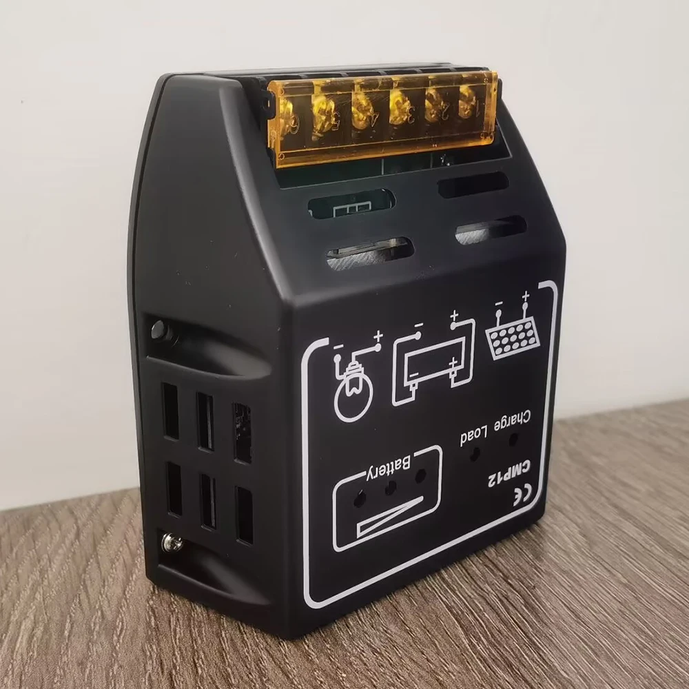 Powlsojx 12V 24V Auto Solar Charge Controller 10A Charging Regulator Panel Cell Battery Safe Protection Charger