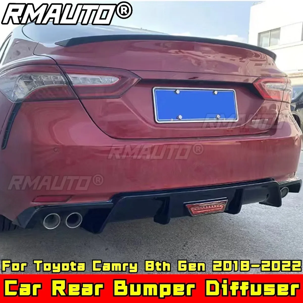 For Camry 8th Gen Body Kit Rear Bumper Lip Apron Protector Toyota 2018-2022 Car Accessories