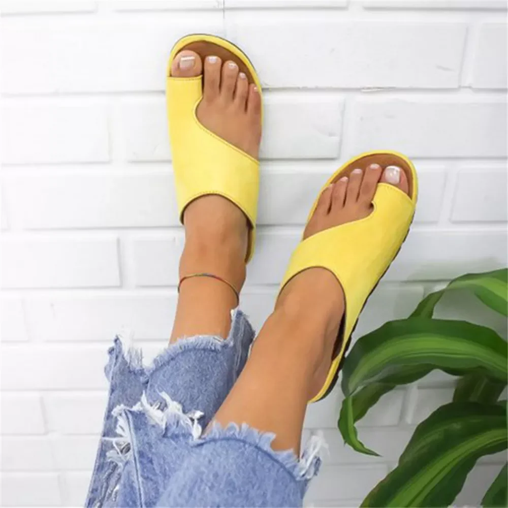 

2023NEW Women Slippers Flat Sole Casual Soft Big Toe Foot Sandal Women Shoes Comfy Platform Orthopedic Bunion Corrector