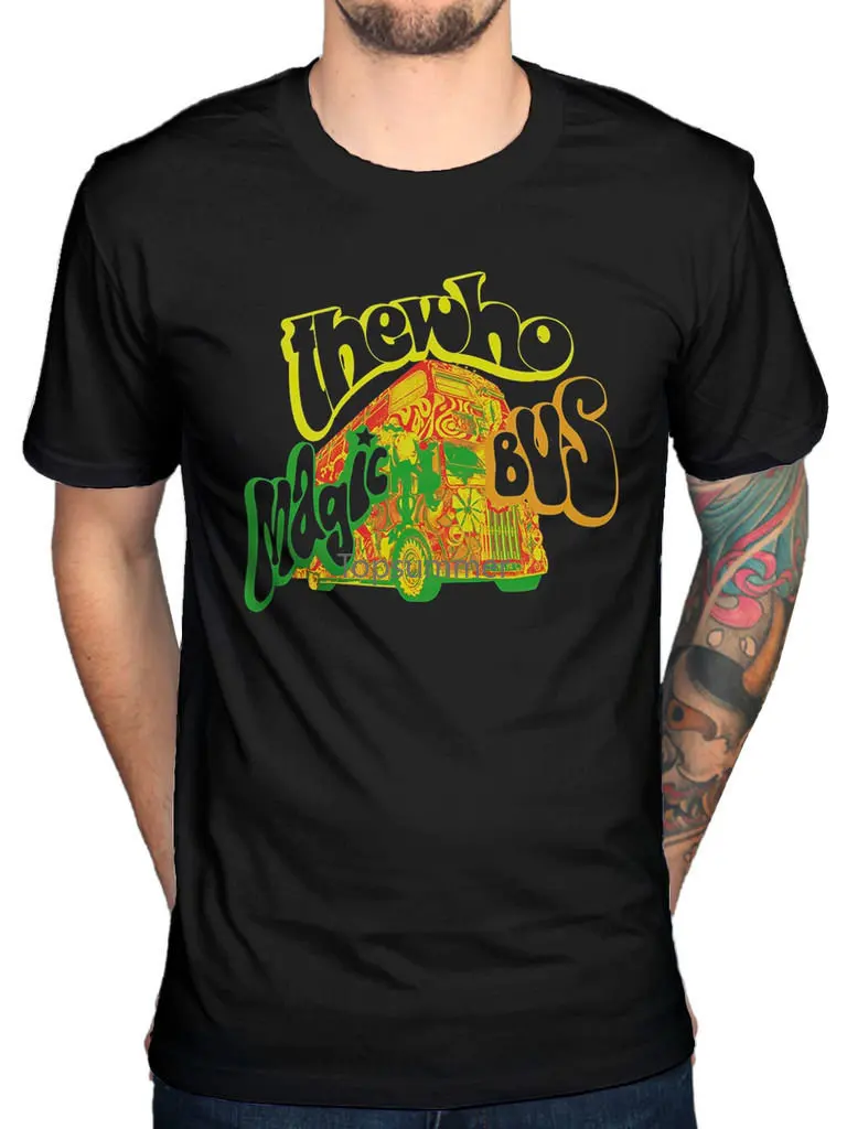

The Who Magic Bus T-Shirt Retro English Rock Band 1960S Music Merch Tom New T-Shirt Men Fashion T Shirts Top Tee