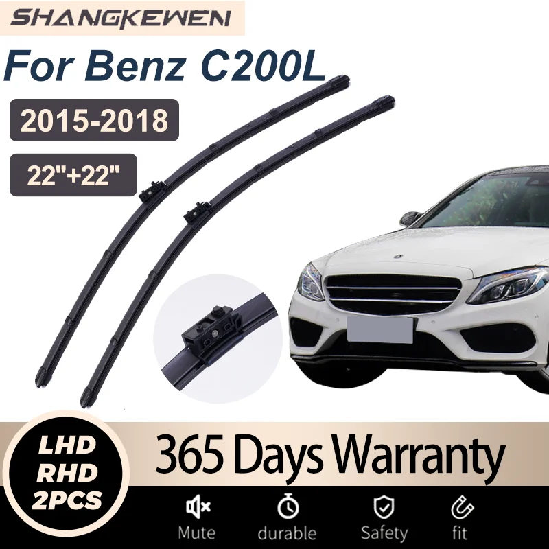 

Car Wipers Blade For Benz C200L 2015-2018 Universal Frameless Windshield Soft Rubber ShangKeWen Wipers Mercedes-Benz Accessories
