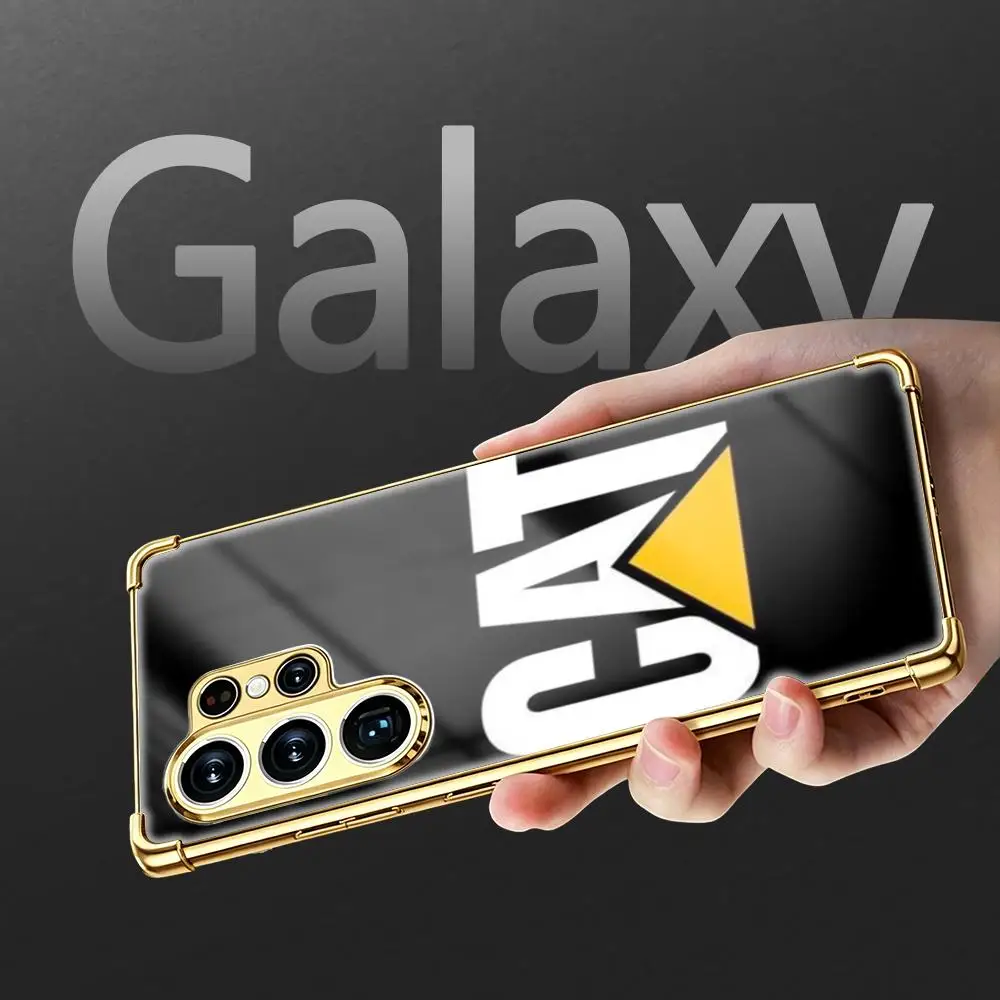 Чехол для телефона Cat C-CATERPILLAR для Samsung S26 S25 S24 S23 S22 S21 Plus Ultra FE, золотой, серебряный, с защитой углов от ударов, стеклянный (art.: 3920dbcc6680d) - 3920dbcc6680d