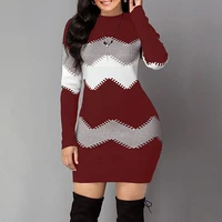 2021 multi color striped long sleeved sweater women autumn winter o neck slim fit sweater knitted pullovers oversized 4 colors