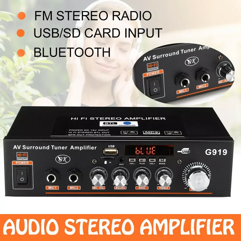 

Усилитель Hi-Fi для автомобиля, 600 Вт, 110 В