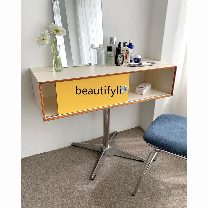 

zqSmall Apartment Dresser Desk Modern Minimalist Makeup Table Storage Organizer