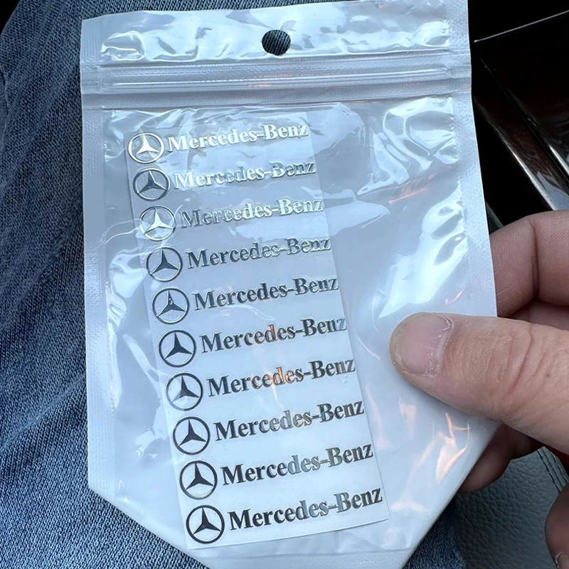 

10 шт., металлическая эмблема автомобиля, наклейки на стеклоочистители, светоотражающие декоративные наклейки для Mercedes Benz Class GLK CLA W203 W206 W220 W205 W211 W212 W210