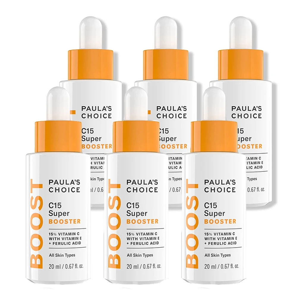 

6PCS Paulas Choice BOOST C15 Super Booster 15% Vitamin C & Vitamin E Ferulic Acid Skin Brightening Paulas Choice Skin Serum Oil