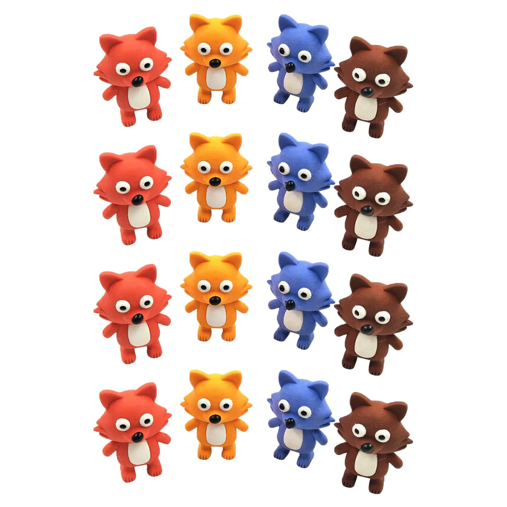 

Erasers Eraser Minikidsanimal Fox Prizes Puzzle 3D Gift Easter Classroom Novalty Holiday Bag Games Filler Favors Party Children