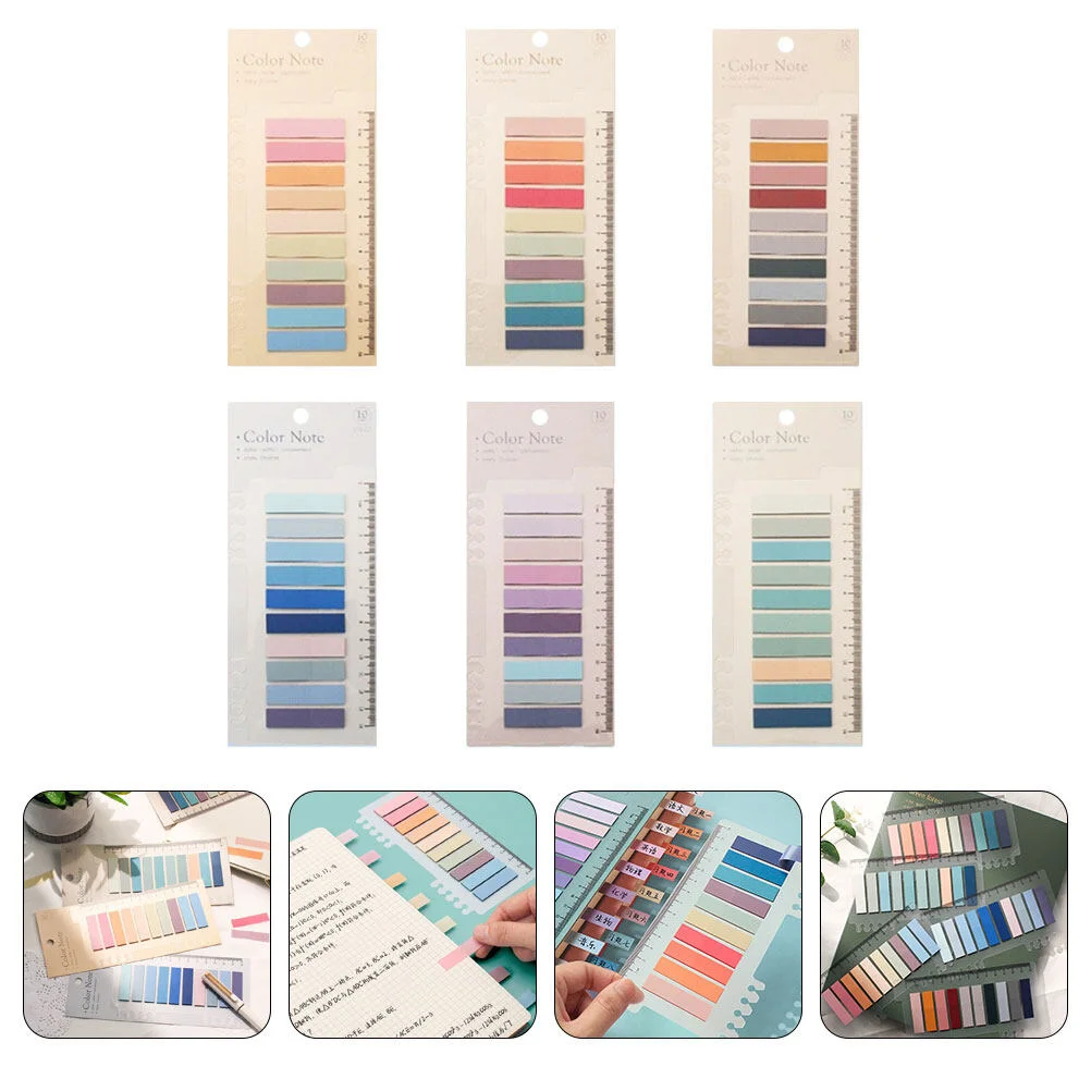 

6 Books Customize Household Tabs Color Books Professional Compact Sticky Multi-function Flags Bookmark Page Markers