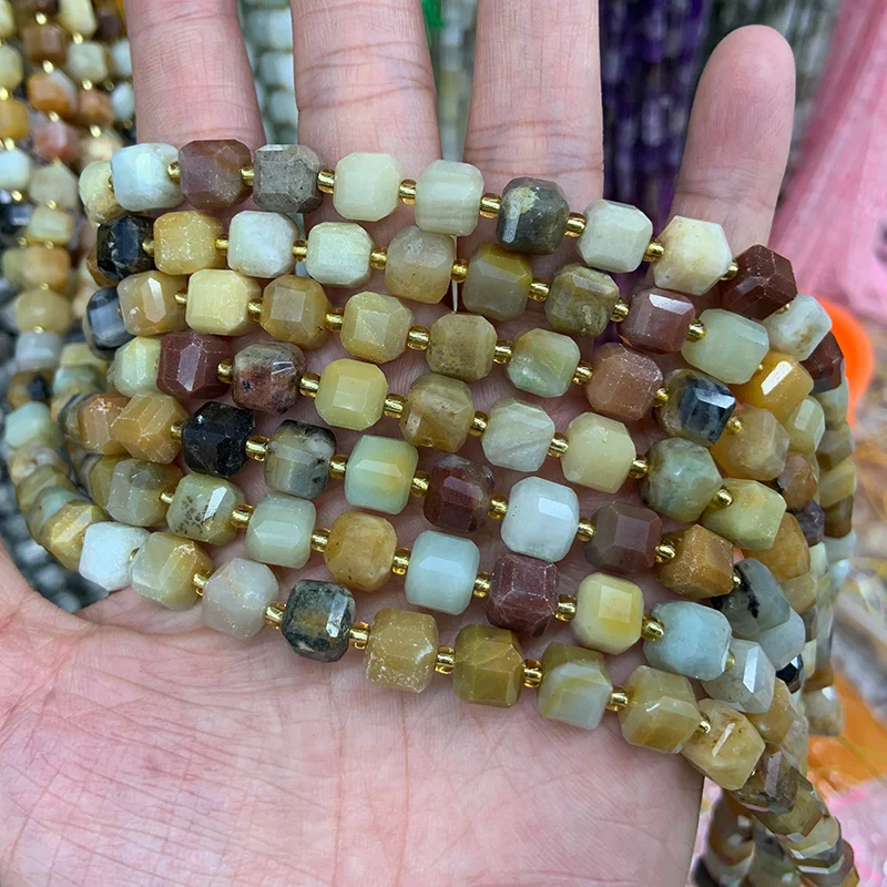 Натуральный авантюрин желтый амазонит чистый камень бусины 15 дюймов граненый