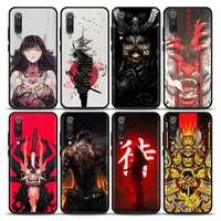 tattoo horror samurai manga art mobile phone shell for xiaomi mi a2 8 9 se 9t 10 10t 10s cc9 e note 10 lite pro 5g soft silicone