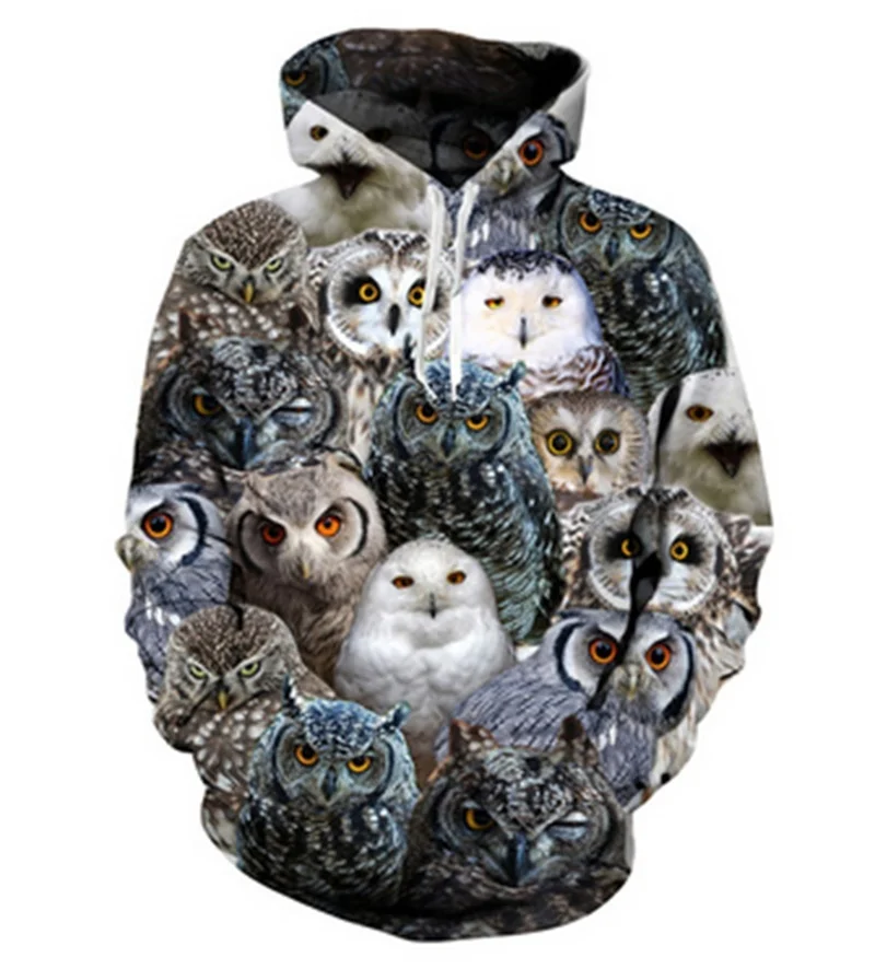 New Arrival Hoodies 2023 New Fashion Women/men's 3D Print Cute Owl Pullovers Hoodies Sweatshirts Casual Hoodie