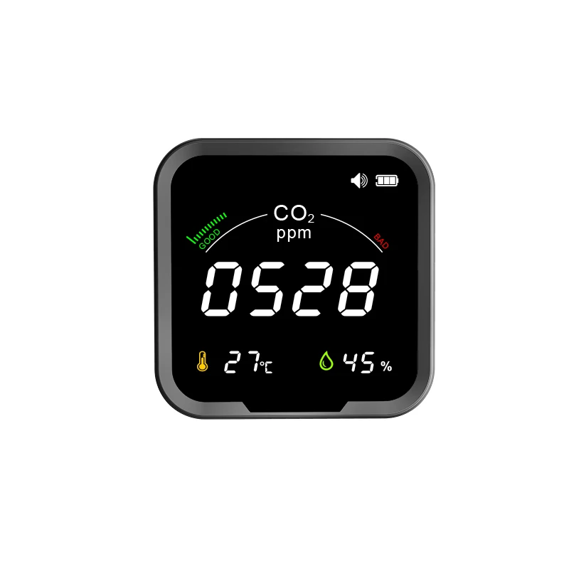 

Portable PM2.5 Air Quality mon-itor CO2 Gas Sensor
