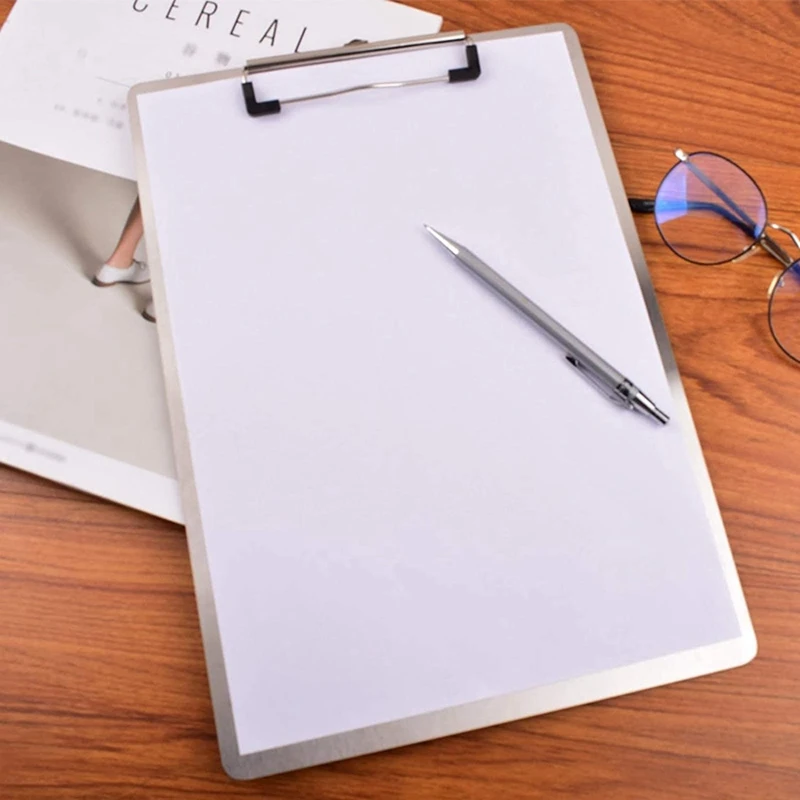 3X металлическая папка для бумаг A4 зажим из нержавеющей стали хранения купюр