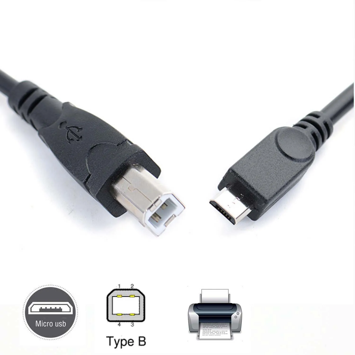 Кабель Micro USB/USB 2.0 технология OTG для подключения принтера сканера смартфона