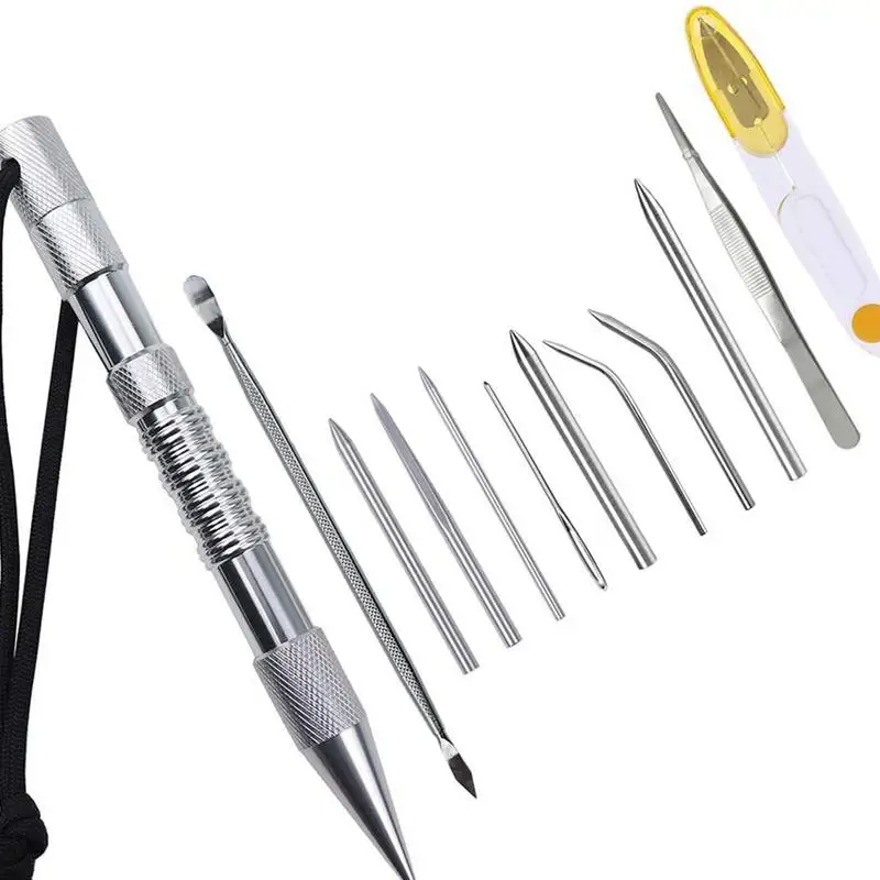 

Набор спиц для вязания, спицы для вязания, Паракорд или кожа