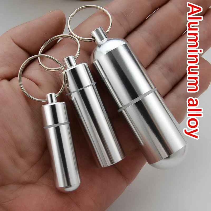 

Waterproof Aluminum Toothpick Box Pill Box Travel Camping Container Keychain Pill Box Health Care