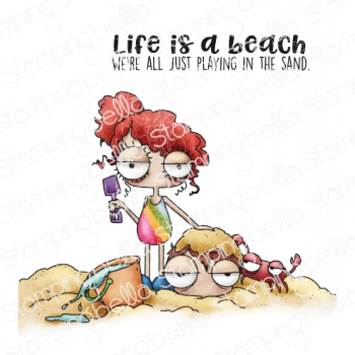 

Mini Oddballs Playing In The Sand Stamps Scrapbook Diary Decoration Embossing Template DIY Greeting Card Handmade 2022