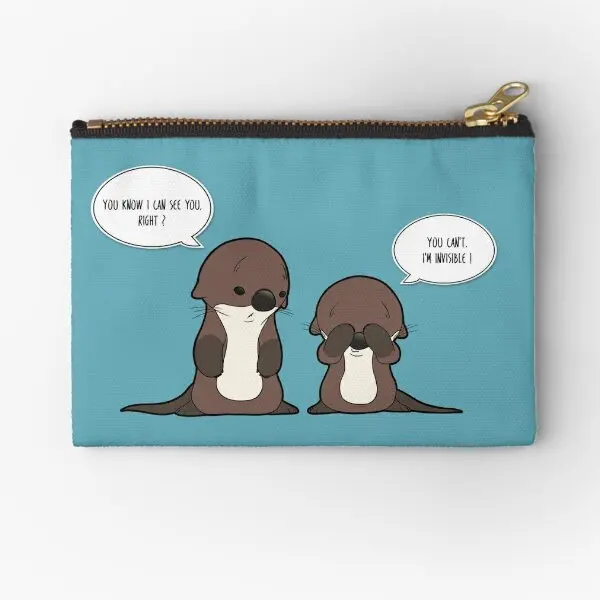 

Invisible Otter Zipper Pouches Key Underwear Money Women Socks Pure Pocket Storage Wallet Bag Coin Panties Small Cosmetic