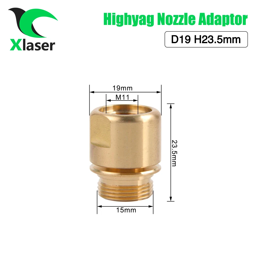 XLaser 10 шт./лот адаптер для насадок Highyag D19 H23.5 держатель медь станков лазерной резки
