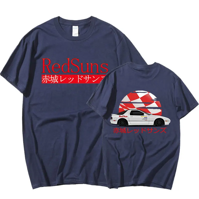 

Japanese Anime Initial D Drift Akagi RedSuns AE86 T Shirt Men Women Fashion T-shirts Streetwear JDM Automobile Culture T-shirt