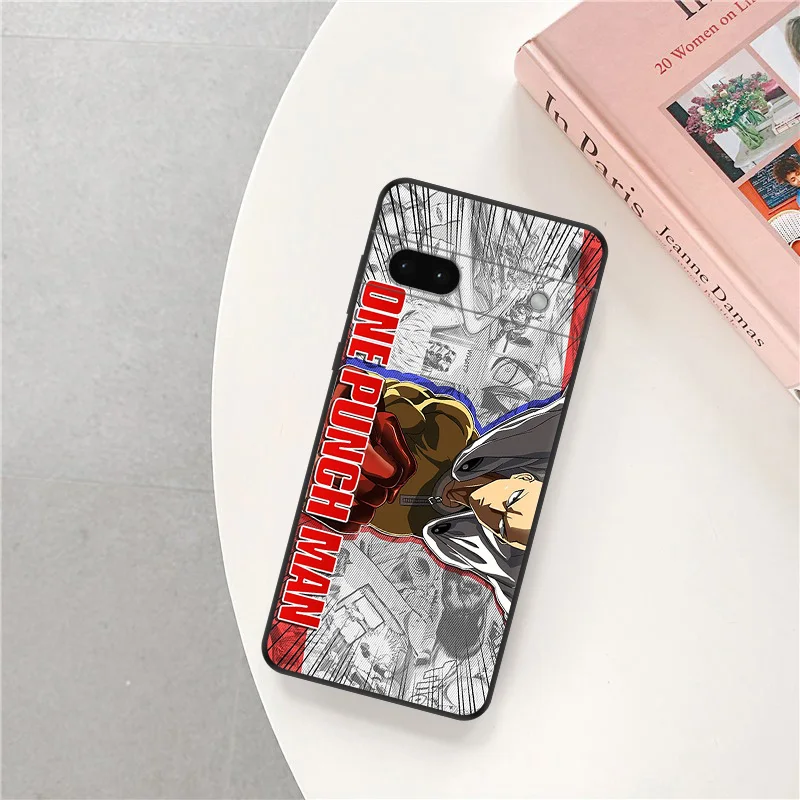 Черный матовый чехол для телефона Motorola Moto Edge 30 40 20 Pro G200 One Fusion Punch Man аниме Pixel 8a 7a 6a 7