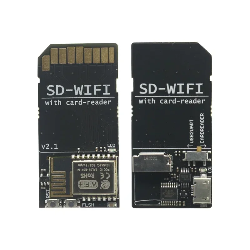 Фото SD-WIFI Pro с модулем считывания карт, работающий ESP WebDev, встроенный USB-последовательный чип, беспроводная передача для S6 F6 Turbo, новинка №1