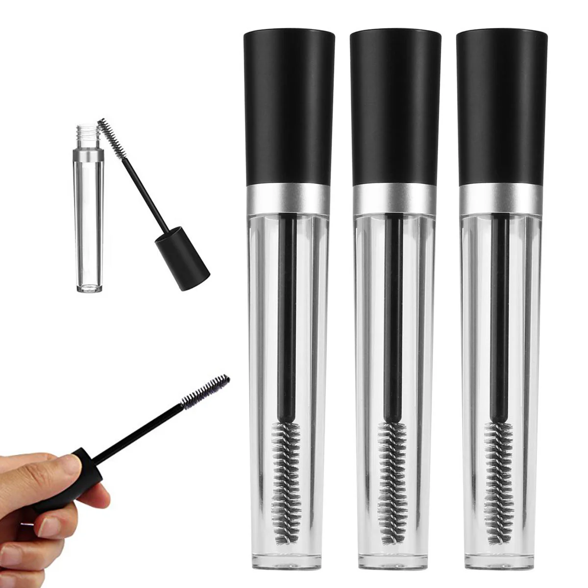 

Eyelash Bottle Tube Mascara Cream Container Brush Empty Wand Eyelashessmall Containers Transparent Makeup Bottles