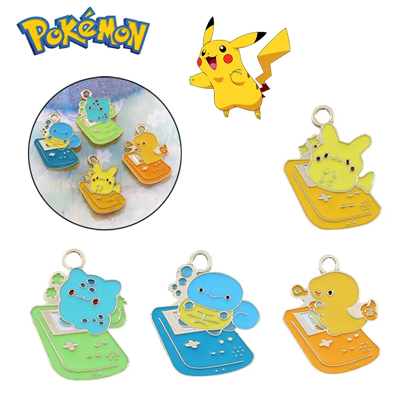 2 шт. металлическая подвеска Покемон Пикачу аниме фигурка Бульбазавр Сквиртл Diy