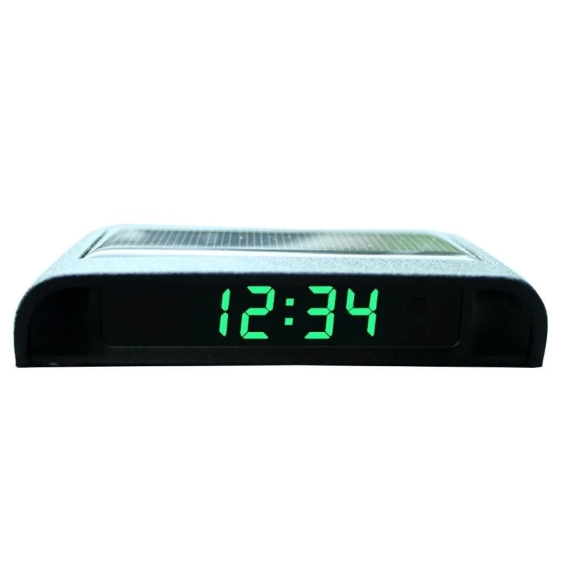 Фото R6FA путешествуют Essential Solar Car Clock со светящимися руками обновления для ночного просмотра №3