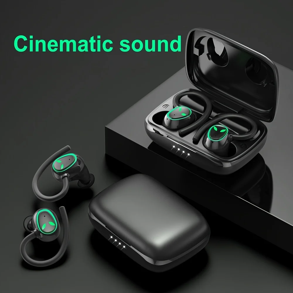 

50 Hours Of Wireless Hi-Fi Stereo Sound: Noise Cancelling Sports Earphones With Fast Charging & Touch Control