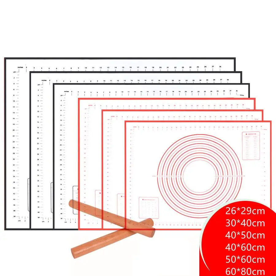 

All Size Silicone Mat Kneading Dough Roll Boards Kitchen Pastry Bakery Accessories Cake Pastry Biscuit Baking Bakeware Tools