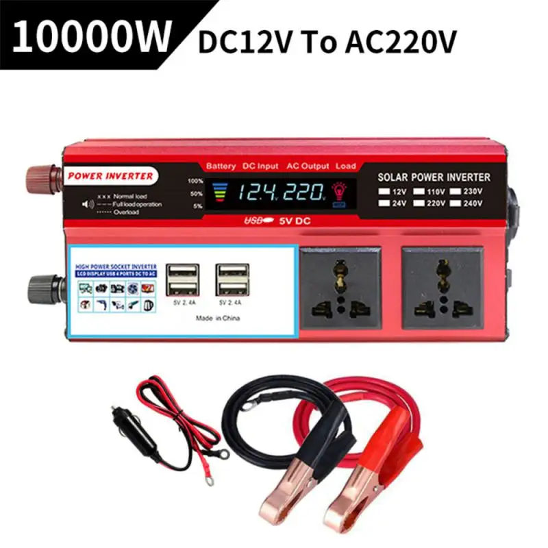 

Dc12vto Ac 220v High Quality Lcd Screen Inverter Multifunctional Car Power Converter Pure Sine Wave Power Inverter 50hz Portable