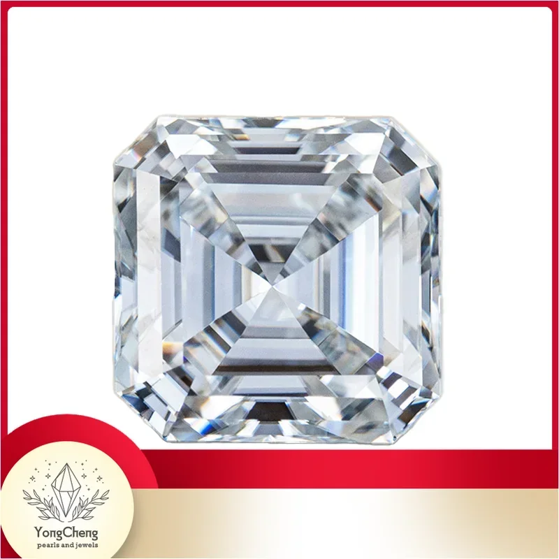 Муассанит Камень Asscher Cut Top D Цвет VVS1 Усовершенствованные кольца с драгоценными