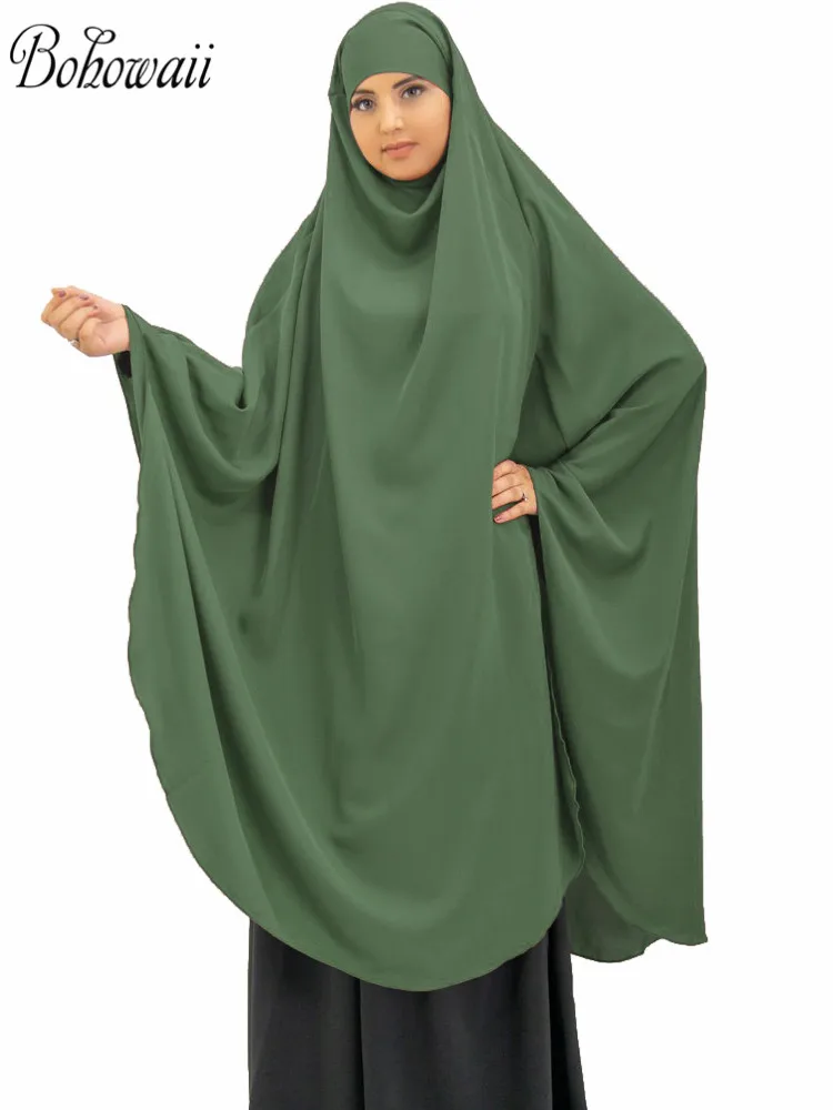 Abaya Prayer Garment Long Khimar Muslim Traditional Festival Jersey Hijab Clothes Light Soft Comfortable Tenue Musulmane Femme