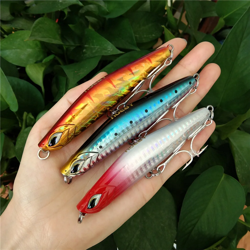 

Noeby 3pcs 99mm 36g Jerk Bait Pencil Fishing Lures Sinking Lure Tuna SeaBass Perch Long Casting Spinning Hard