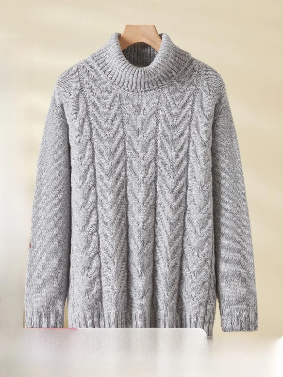 Весенний бамбук 00% кашемир осенне-зимний свитер с высоким воротником витой