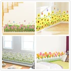 Наклейка на стену сделай сам, цветы, линия талии, наклейка для детской комнаты, гостиной, детского сада, украшение для дома