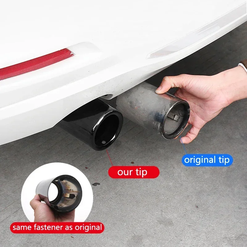 Стайлинг автомобиля хромированный наконечник глушителя задняя труба